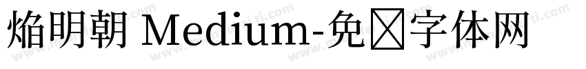 焔明朝 Medium字体转换